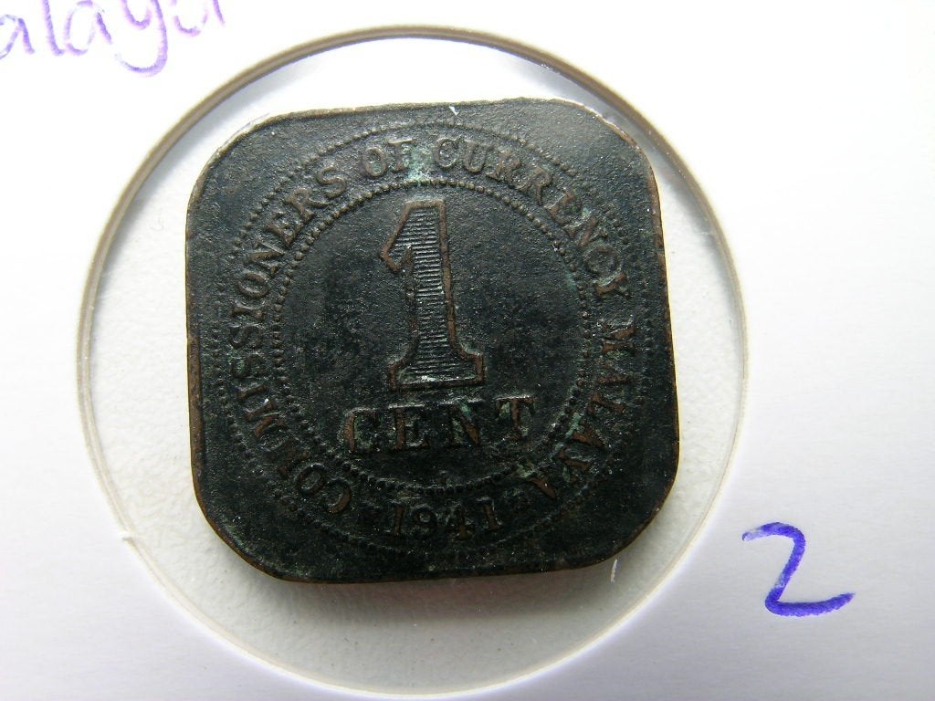 Cent 1941 Malaya (nr 2), Postzegels en Munten, Munten | Azië, Ophalen of Verzenden, Zuidoost-Azië, Losse munt