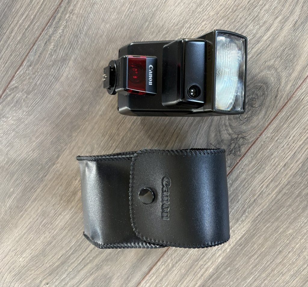 Canon flitser Speedlight 300 EZ, Inclusief tas/hoes, Canon, Externe flitser, Ophalen of Verzenden