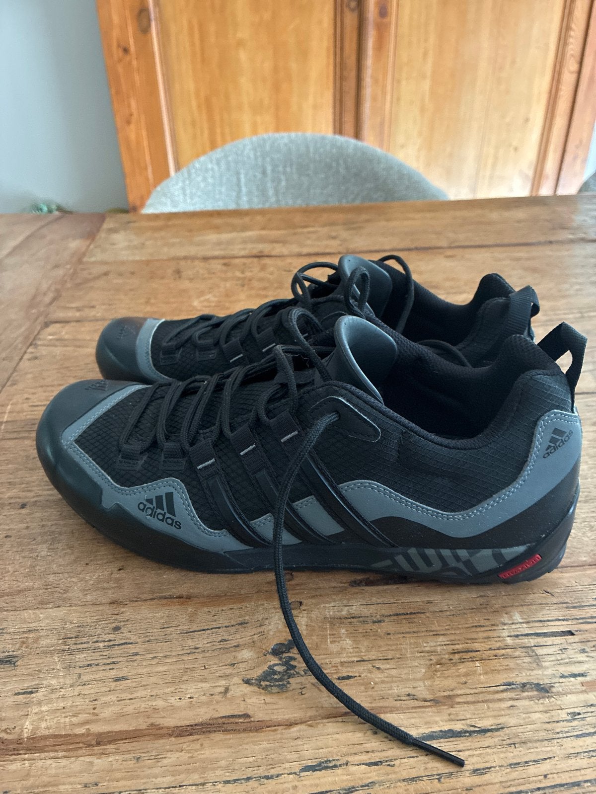Adidas Terrex Swift Solo - Maat 9.5, Ophalen of Verzenden, Gedragen, Zwart, Wandelschoenen of Bergschoenen