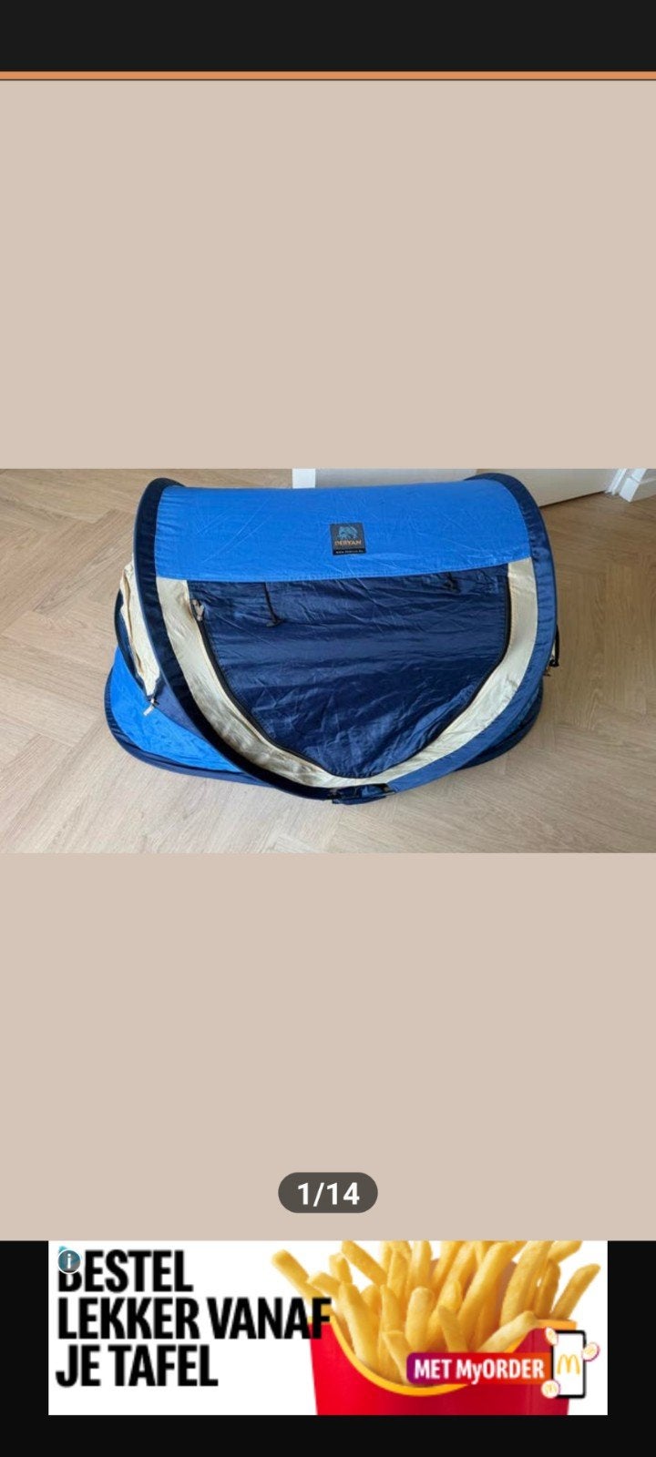 Deryan Travel-Cot Peuter Luxe - Reisbedje met matras, Caravans en Kamperen, Tenten, Ophalen of Verzenden, Tot en met 2