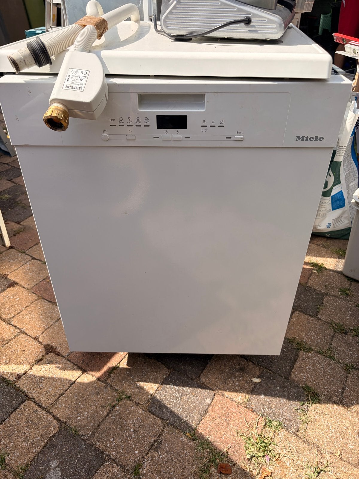 Miele Vrijstaande / Onderbouw Vaatwasser (Wit), Gebruikt, 60 cm of meer, Eco programma, Ophalen of Verzenden