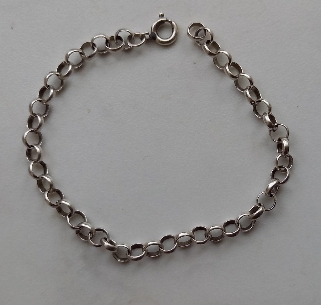 oud zilveren armband met jasseron schakel, Sieraden, Tassen en Uiterlijk, Ophalen of Verzenden, Zilver, Armband