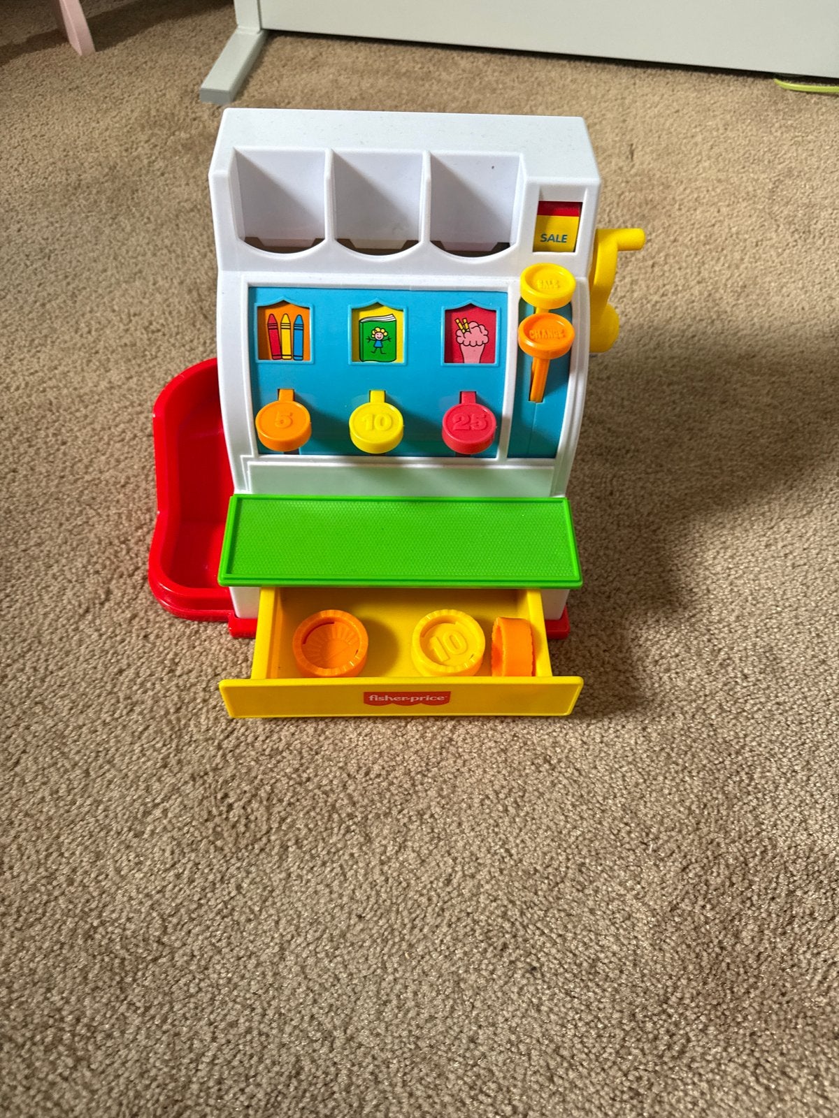 Fisher-Price Kassa Speelgoed met Munten, Ophalen, Gebruikt, Speelset