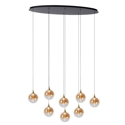 Lucide GISELA - Hanglamp - LED Dimb. - 8x3,9W 2700K - Amber, Ophalen of Verzenden, A, A, A