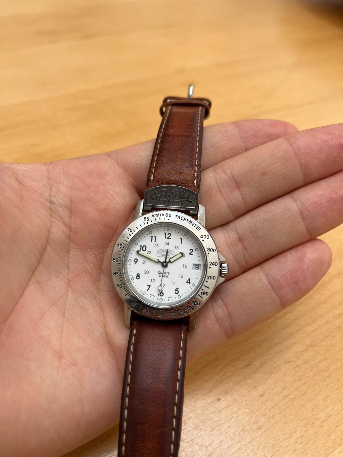 Camel Trophy horloge, Ophalen of Verzenden, Zo goed als nieuw, Leer, Overige merken