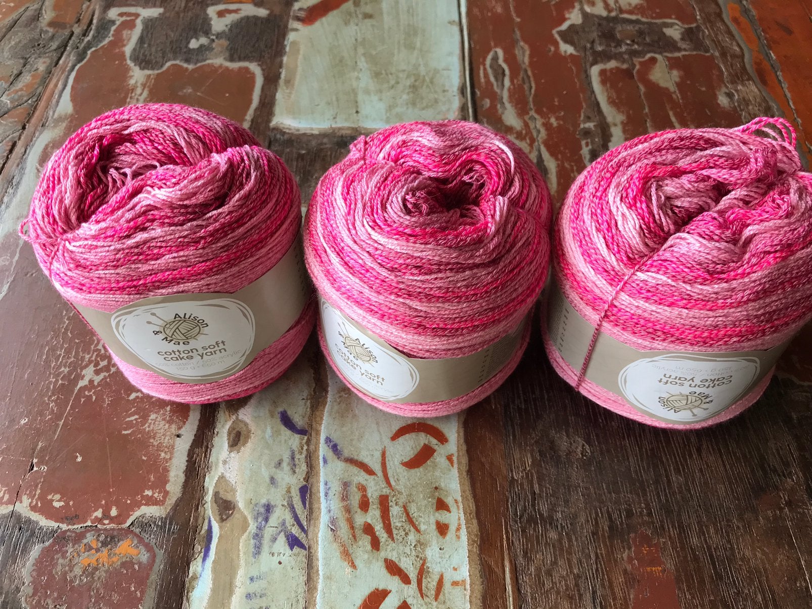 3 bollen Alison& May cotton soft yarn, Ophalen of Verzenden, Nieuw, Breien of Haken, Wol of Garen