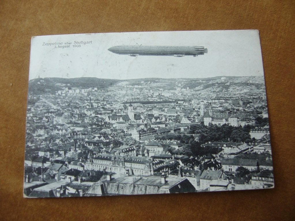 STUTTGART  =  ZEPPELINE  5 AUGUST 1908  POSTKARTE, Ophalen of Verzenden, Voor 1920, Gelopen, Duitsland