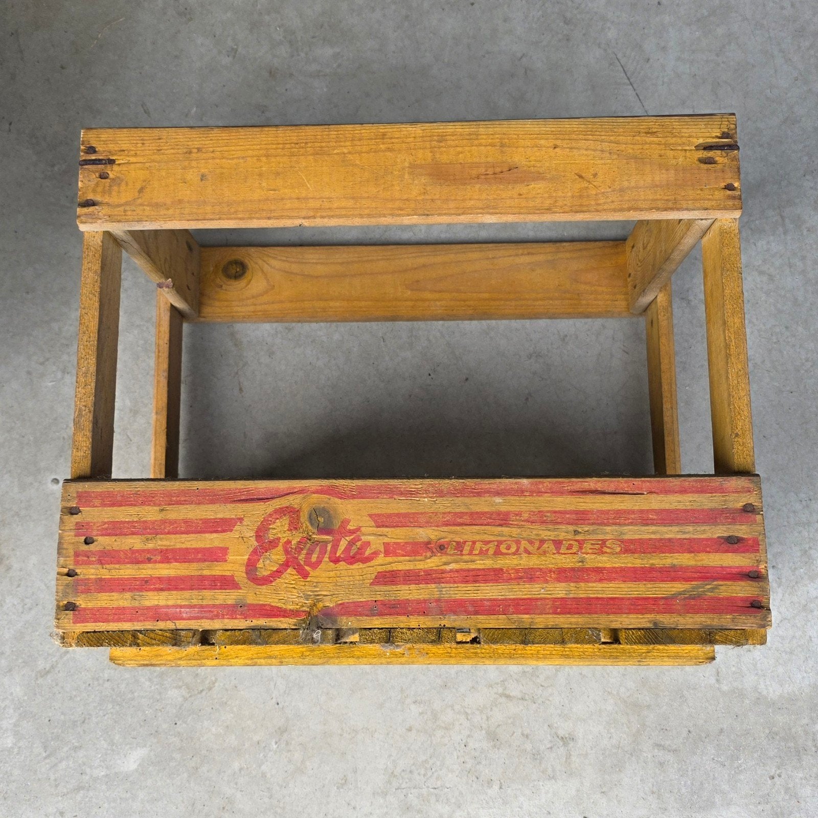 Oude vintage houten Exota limonade krat, Antiek en Kunst, Ophalen