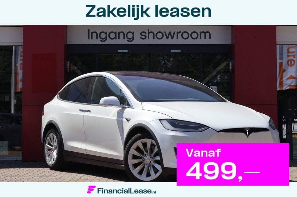 Tesla Model X 100D 6pers. | Origineel NL | SoH 87% | Leder |, Automaat, Model X, Zwart, 532 pk