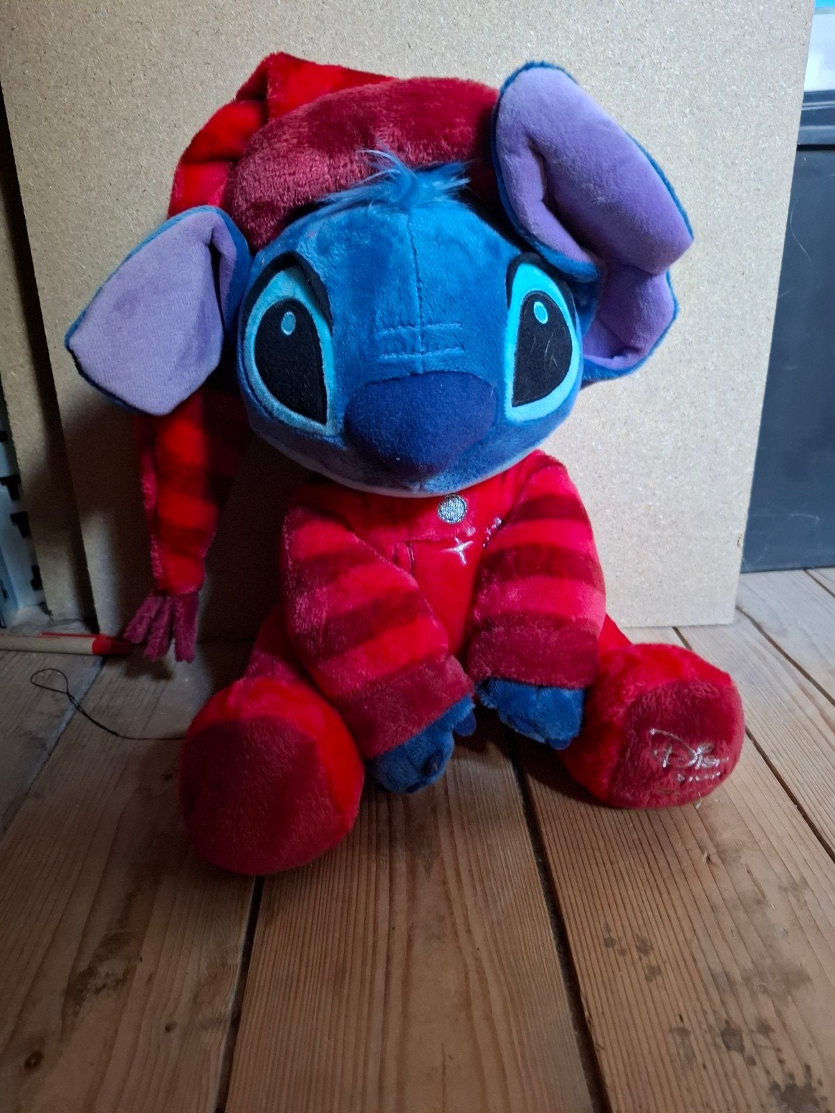 Originele Disney Stitch Kerst Knuffel - Zo goed als nieuw, Disney, Disney, Overige typen, Ophalen of Verzenden