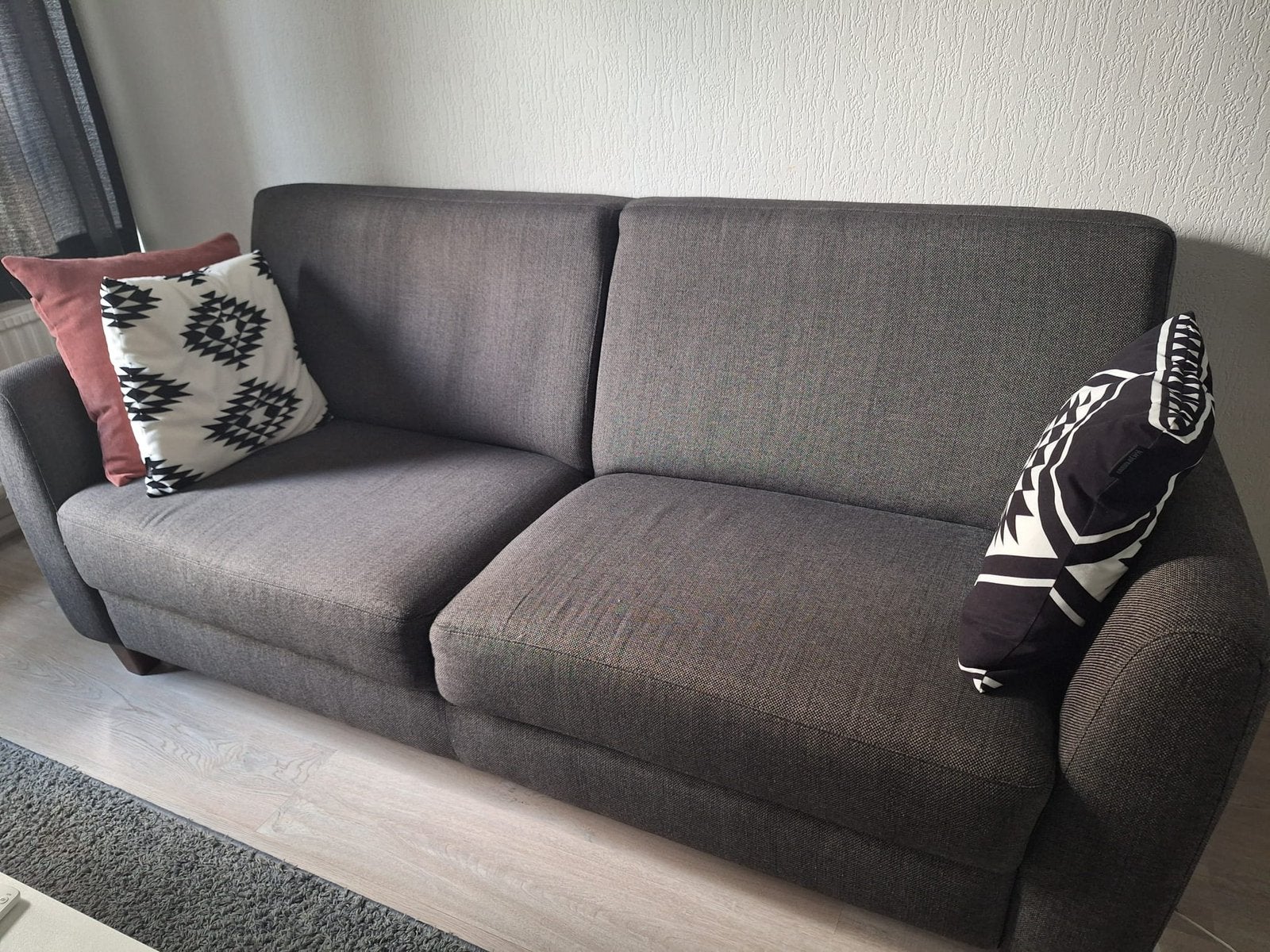 - Gratis - Bankstel 2 en een half zits, Ophalen, Gebruikt, 75 tot 100 cm, Rechte bank