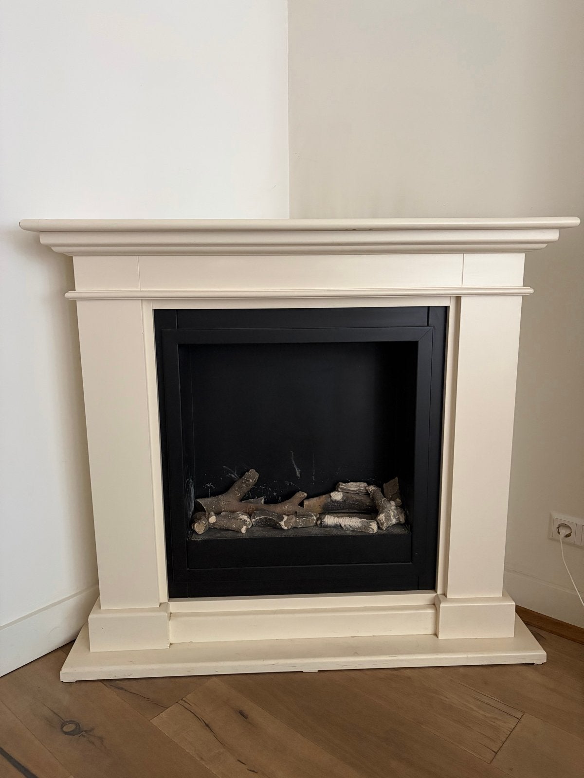 Sfeervolle bio ethanol hoekhaard - 120x80x108cm, Ophalen, Gebruikt, Vrijstaande haard, Overige soorten