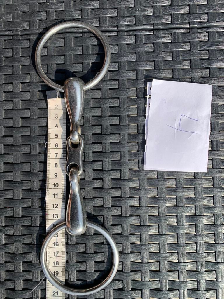 Dubbelgebroken bit 13 cm, Ophalen of Verzenden, Zo goed als nieuw, Dressuur