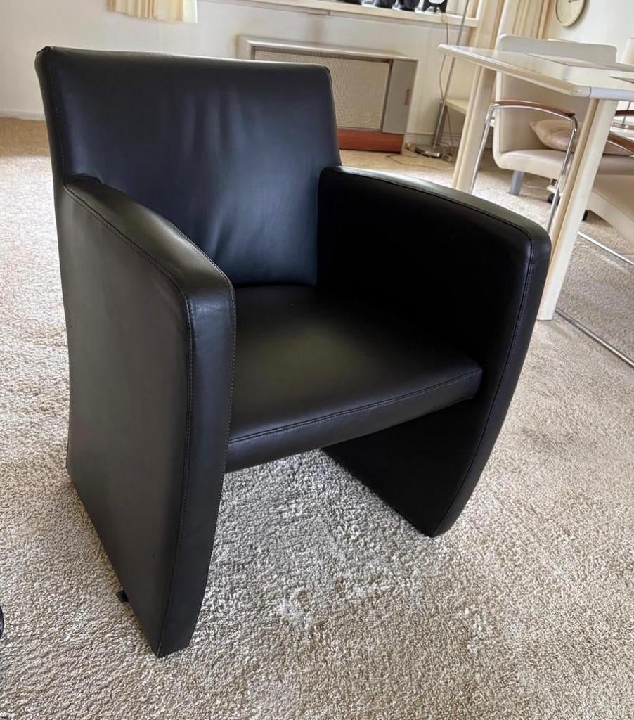 Prachtige oude leren Leolux fauteuil, Ophalen of Verzenden, Zo goed als nieuw, Klassiek, Tijdloos, 75 tot 100 cm