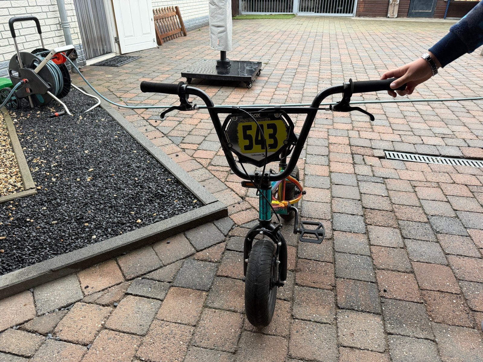 Mini Rocker BMX - Chroom/Groen/Geel, Gebruikt, Velgrem, Ophalen of Verzenden, Minder dan 16 inch
