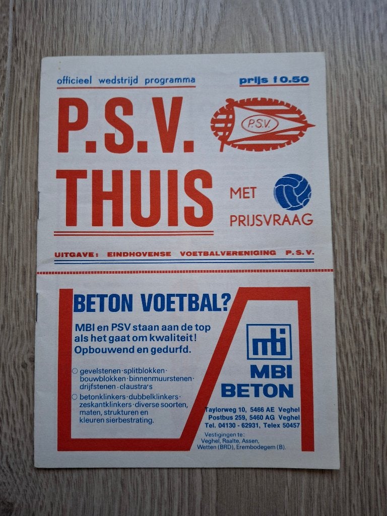 Te koop programmaboekje PSV-WillemII 1980, Verzamelen, Ophalen of Verzenden, Gebruikt, PSV, Overige typen