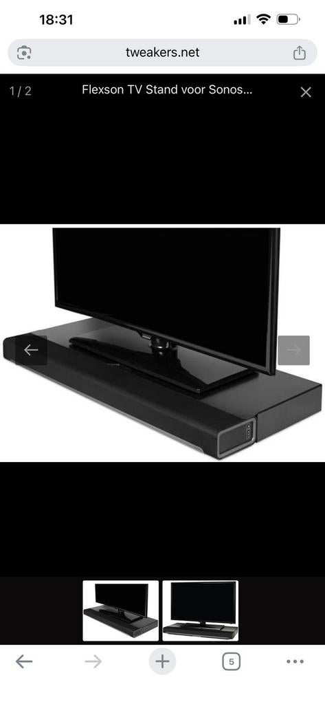 Flexson TV Standaard voor Sonos Playbar, Ophalen of Verzenden, Zo goed als nieuw