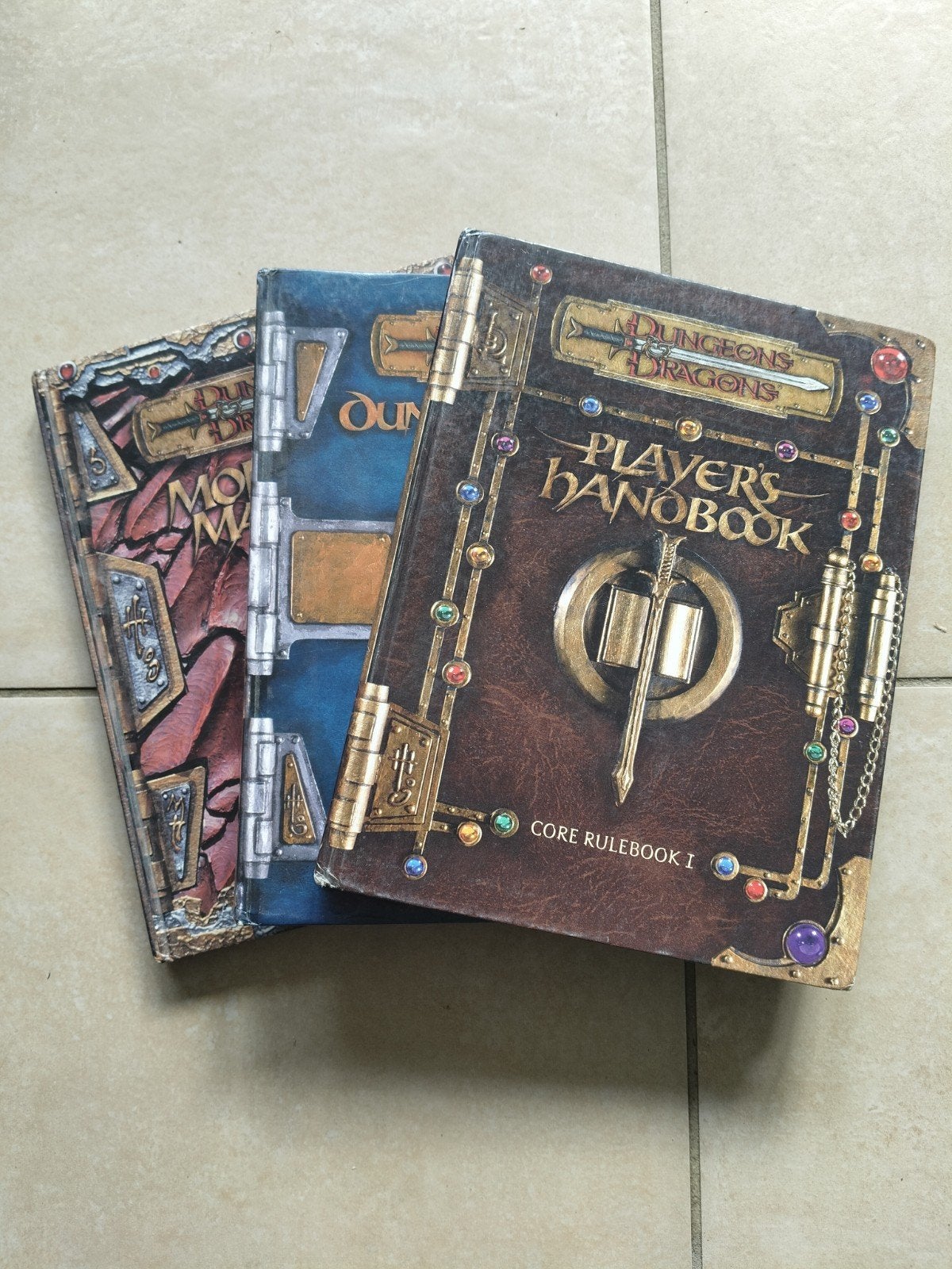 Dungeons & Dragons 3.0 Editie Core Rulebooks Set, Een of twee spelers, Ophalen of Verzenden, Gebruikt, Wizards of the Coast