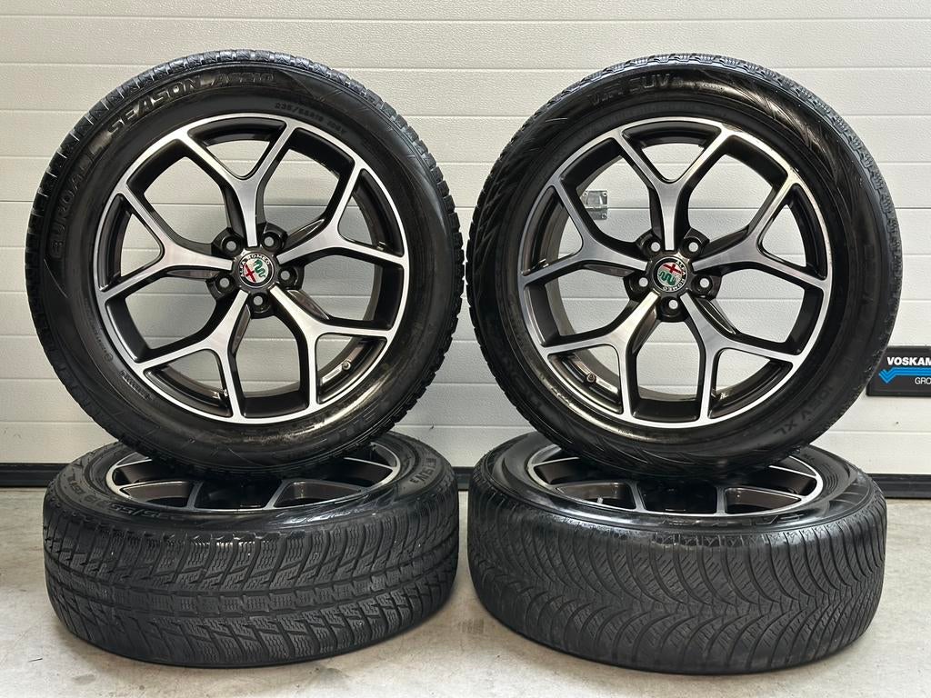 Originele 19 inch 5x110 Alfa Romeo Stelveo Velgen & Banden, Auto-onderdelen, Banden en Velgen, 19 inch, Gebruikt, Banden en Velgen