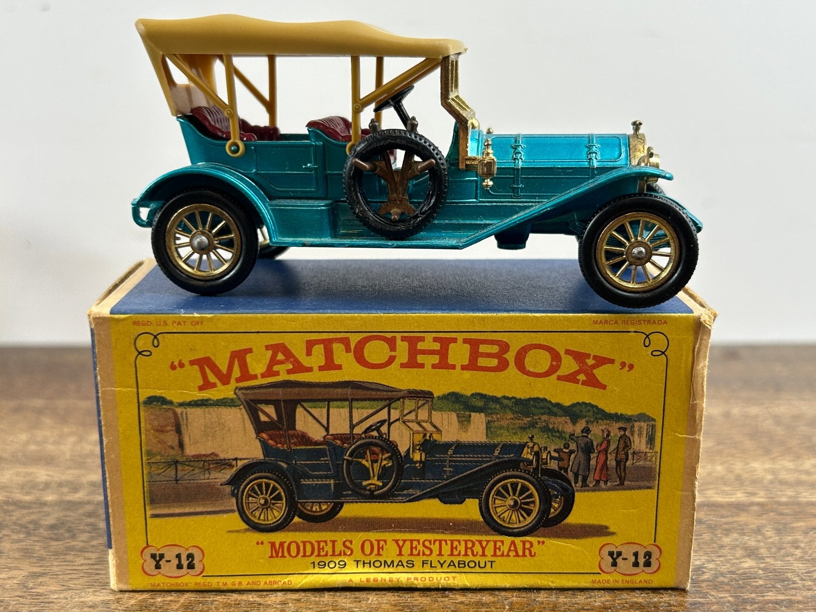 Matchbox Models of Yesteryear Y-12 1909 Thomas Flyabout, Ophalen of Verzenden, Zo goed als nieuw, Auto, Matchbox