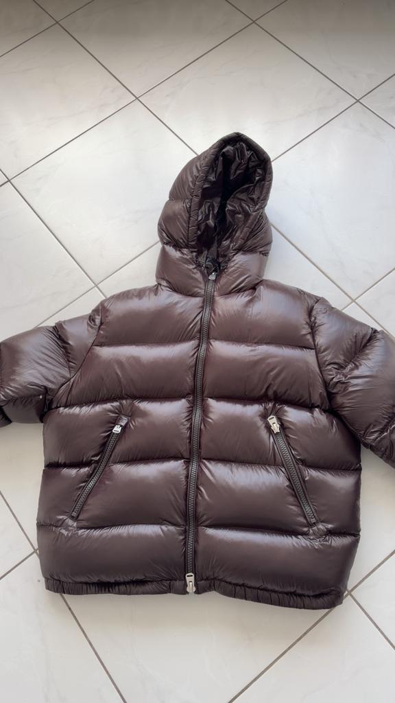 Zara Glanzende Zwartbruine Puffer Jas met Capuchon, Verzenden, Zo goed als nieuw
