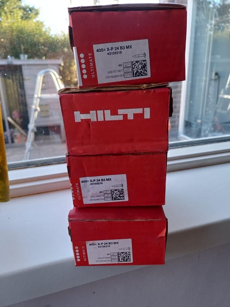 Hilti Nagels 27mm voor B3 - 4 Doosjes (1600 stuks), Ophalen, Nieuw, Minder dan 50 mm, Spijkers