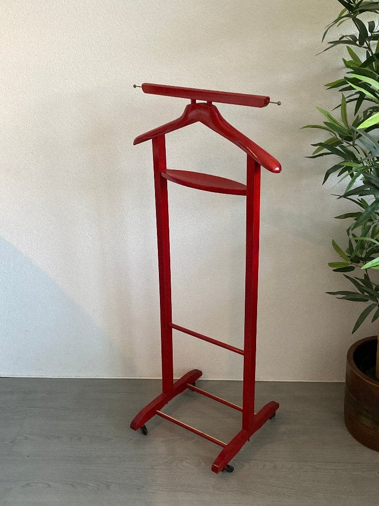 Retro/vintage rode dressboy, Fratelli Reguitti, jaren 60, Ophalen, Gebruikt, 100 tot 150 cm, Staande kapstok