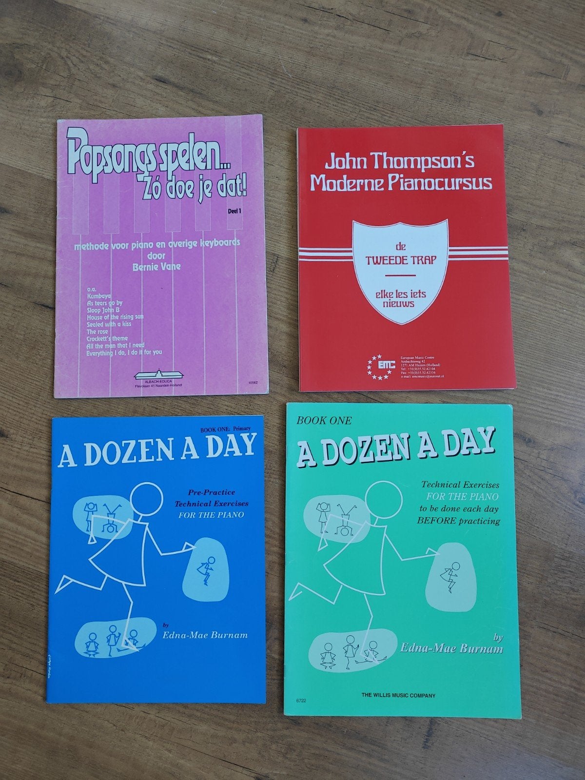 Pianoboeken: Popsongs, Moderne Pianocursus, A Dozen A Day, Les of Cursus, Ophalen of Verzenden, Zo goed als nieuw, Keyboard