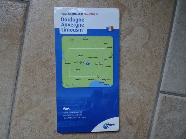 anwb wegenkaart Dordogne, Auvergne, Limousin, Nieuw, Ophalen of Verzenden, Landkaart, 2000 tot heden