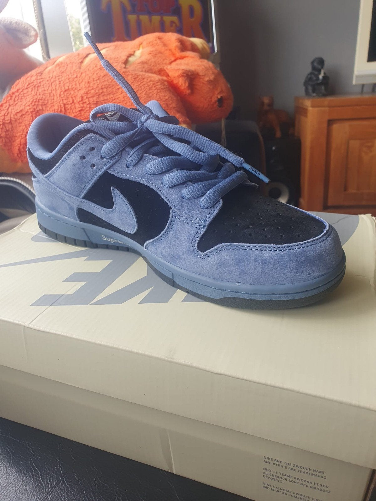 Nike SB Dunk Low OG QS Supreme Ocean Fog - Maat 42, Kleding | Heren, Schoenen, Ophalen, Blauw, Nike, Nieuw