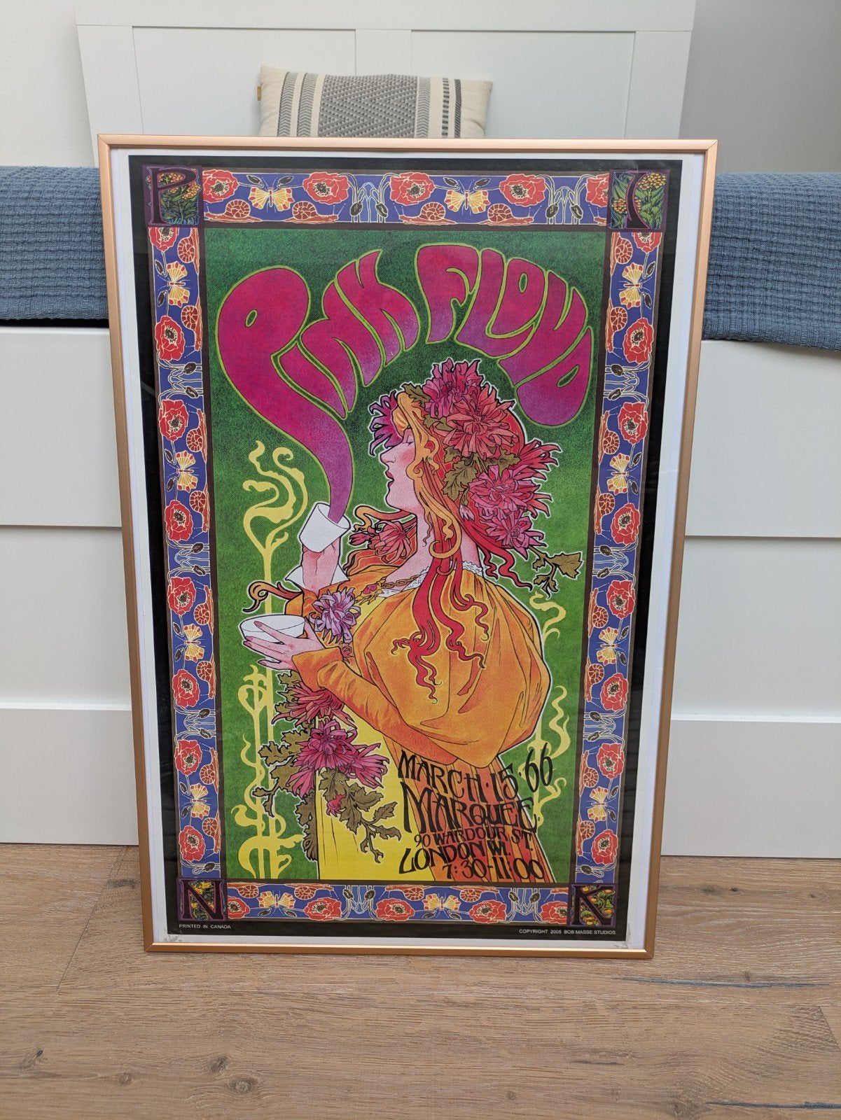 Pink Floyd Concert Poster - Ingelijst, Ophalen, 50 – 75, Minder dan 50 cm, Zo goed als nieuw