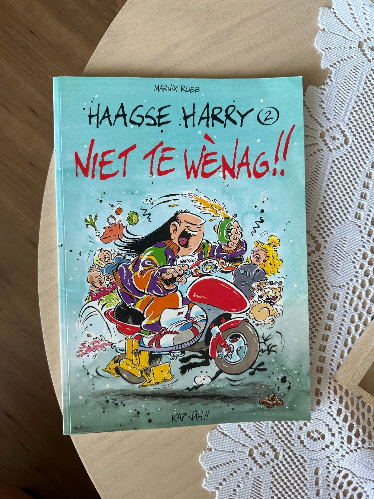 Haagse Harry 2: Niet te Wènag!! - Marnix Rueb (Hele goede st, Eén stripboek, Ophalen of Verzenden, Zo goed als nieuw