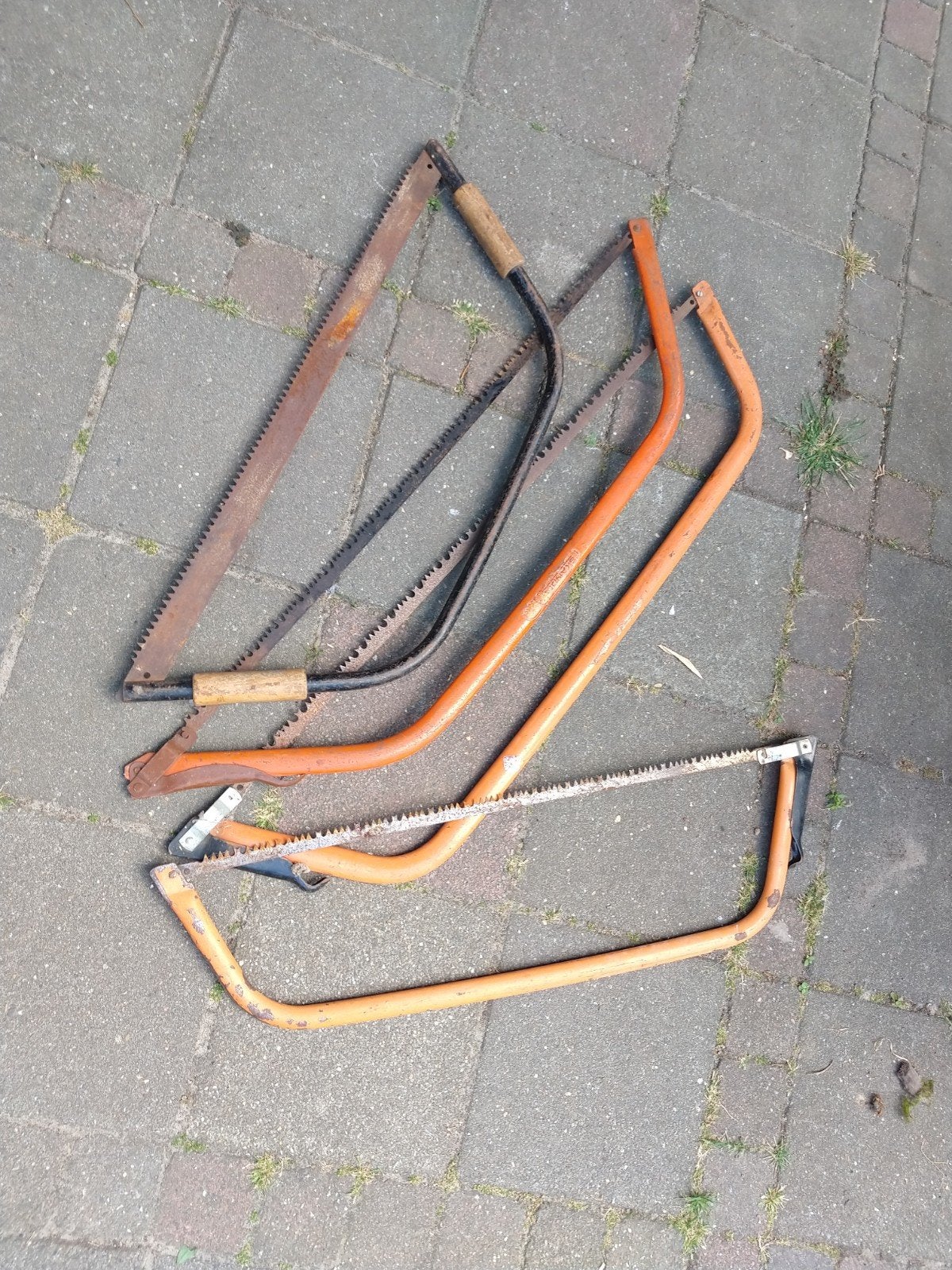 4 boomzagen / takkenzagen / beugelzagen / boogzaag, Ophalen, Gebruikt