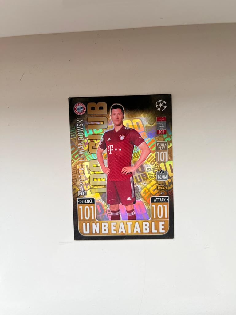 Robert Lewandowski Topps Match Attax Kaart Bayern München, Ophalen of Verzenden, Zo goed als nieuw, Plaatje
