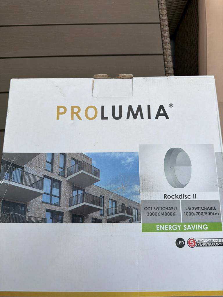 PROLUMIA Rockdisc II LED Plafondlamp - Energiezuinig, Ophalen of Verzenden, Nieuw