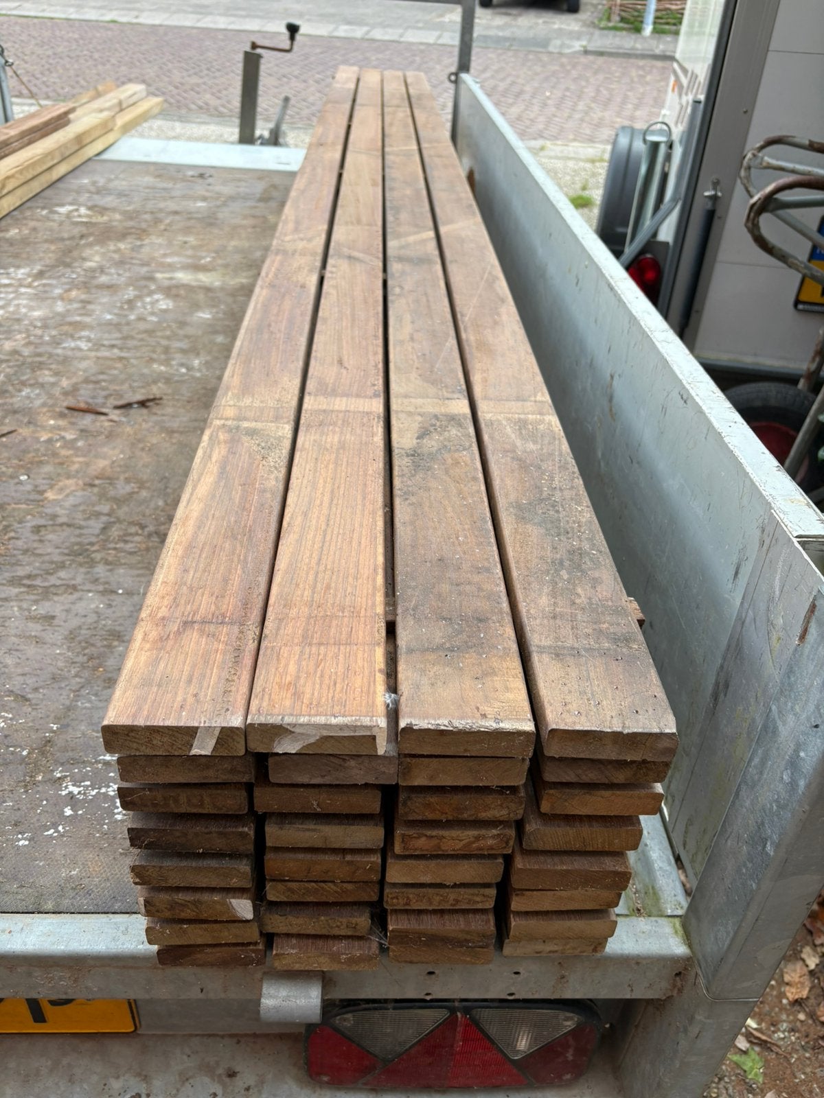 Guyana Ipe hardhout partij planken gevelbekleding vlonder, Ophalen, Planken, Zo goed als nieuw, Hardhout