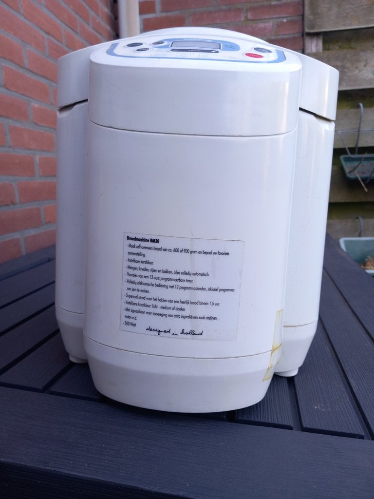 Broodbakmachine, Gebruikt, 400 tot 800 gram deeg, Kijkvenster, Ophalen