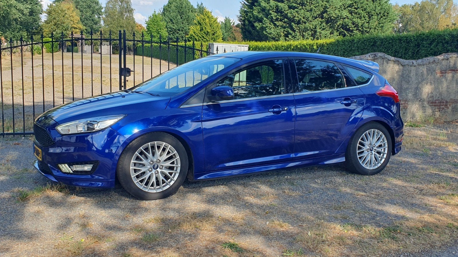 Ford Focus 1.5 182pk Titanium st-line, 1498 cc, 4 cilinders, Blauw, Leder en Stof