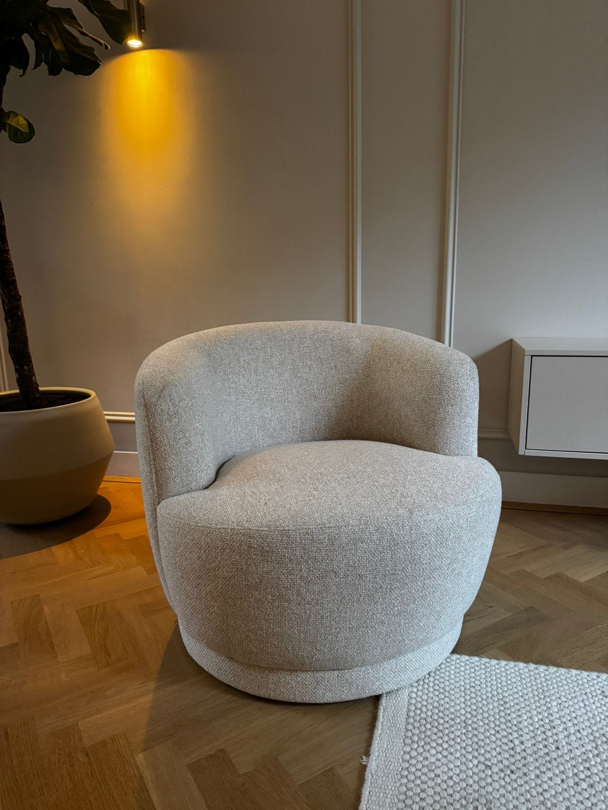 Table du Sud - Huggy fauteuil Cayenne | Ecru 102, Huis en Inrichting, Fauteuils, Ophalen, Nieuw, Stof, 75 tot 100 cm
