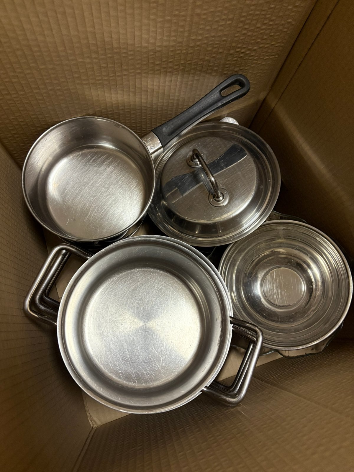 Sigg Pannenset compleet braadpan kommen schalen vergiet, Ophalen, Zo goed als nieuw, Rvs, Pannenset