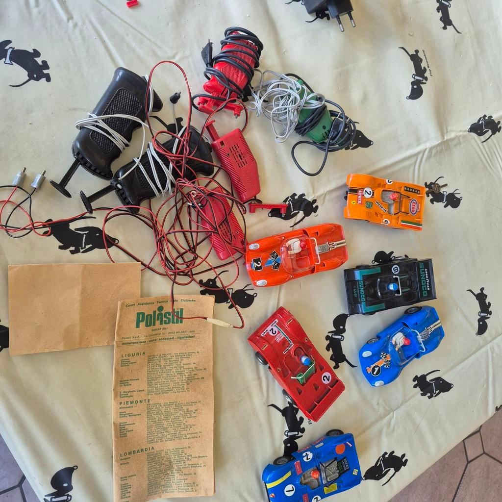 Vintage Racebaan Set met Auto's en Controllers, Ophalen of Verzenden