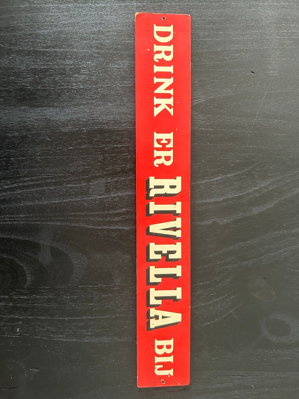 Vintage Rivella reclamebordje van geperst karton, Verzamelen, Ophalen of Verzenden, Gebruikt, Reclamebord