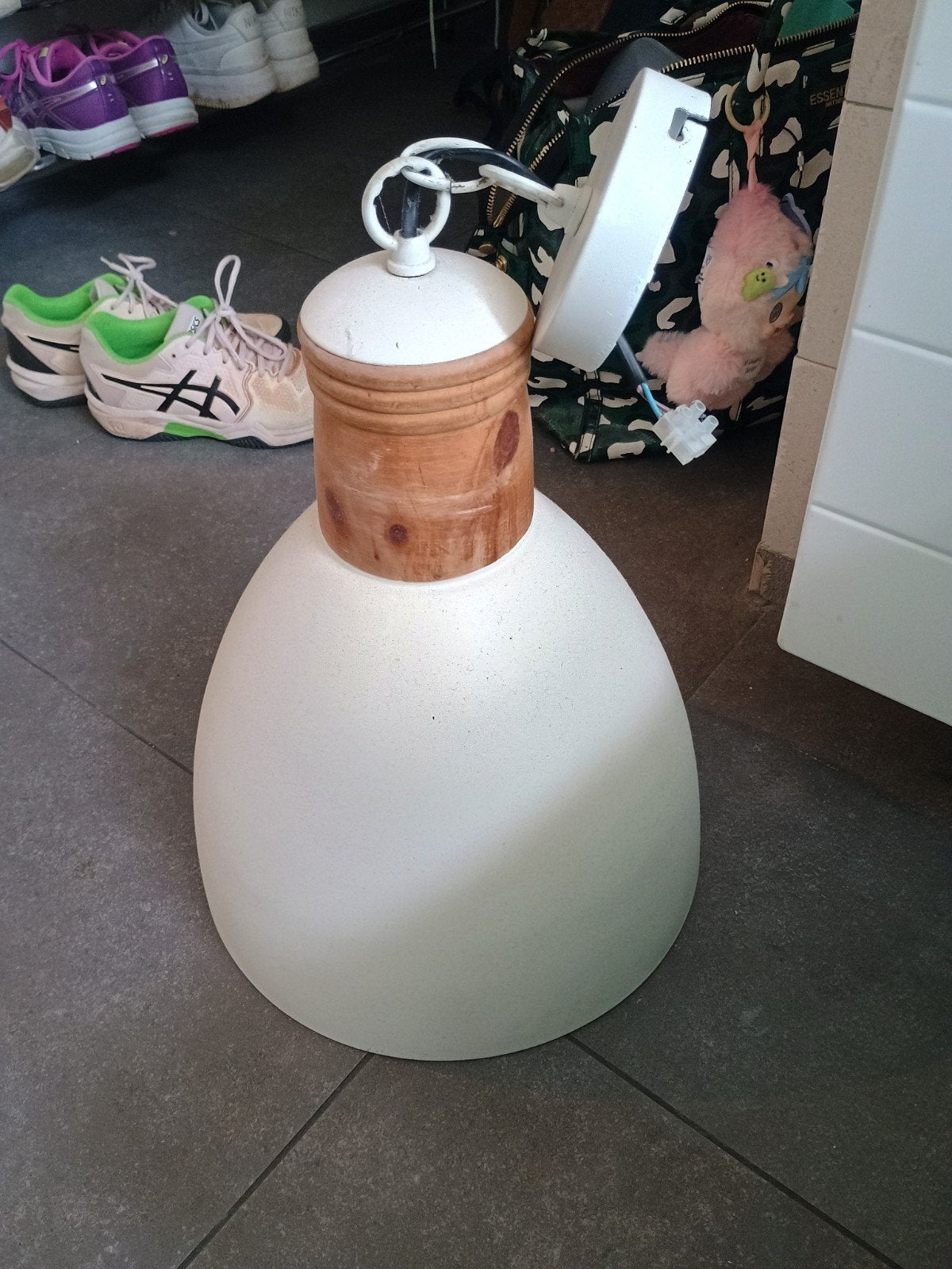 Mooie hanglamp met houten detail, Ophalen, Gebruikt, Hout, Modern, Scandinavisch