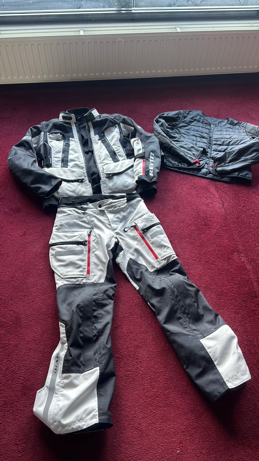 Revit motorpak: jas (L), broek (M) met binnenvoeringen, Ophalen of Verzenden, Tweedehands, Heren, Combipak