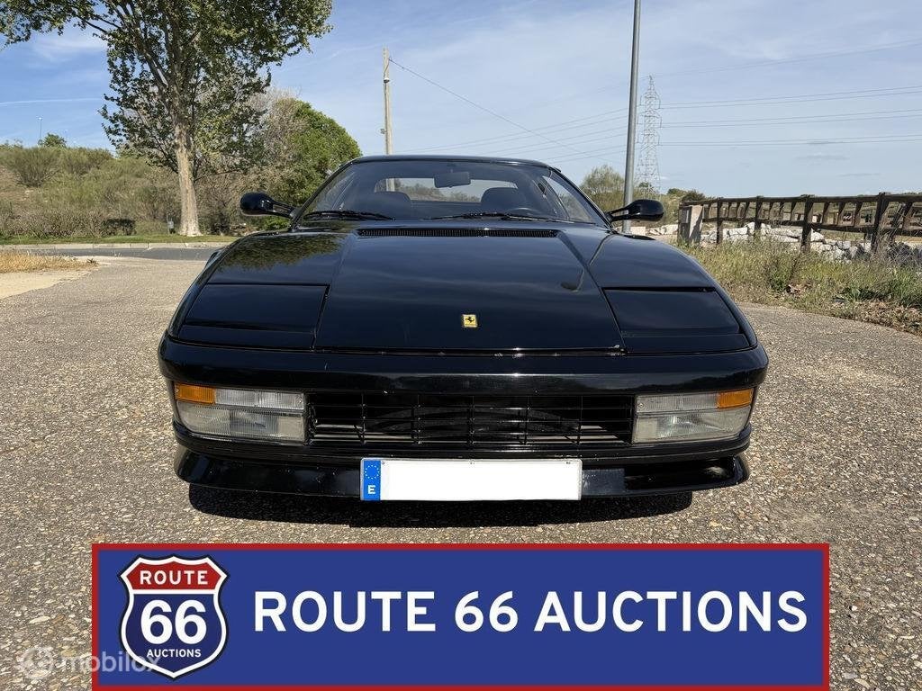 Ferrari Testarossa | 1987 | Route 66 Auctions, Auto's, Oldtimers, Overige carrosserieën, Zwart, Bedrijf, Handgeschakeld