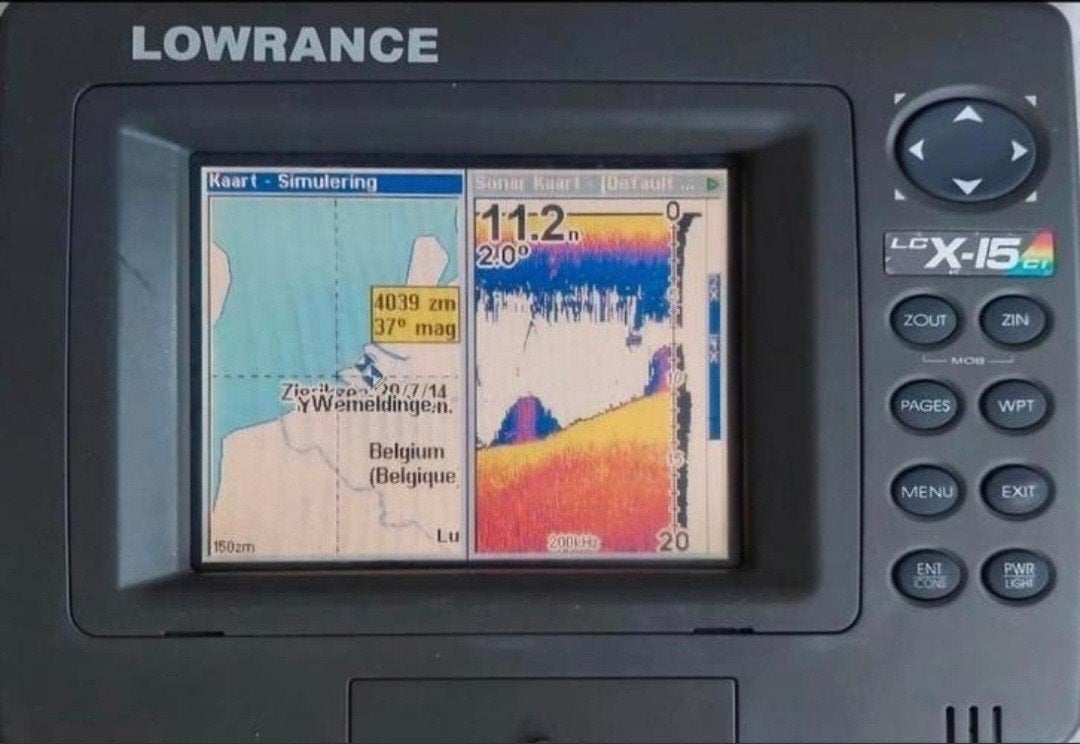 Lowrance LCX-15 CI kaartplotter fishfinder., Ophalen of Verzenden, Zo goed als nieuw, Kaartplotter of Fish Finder