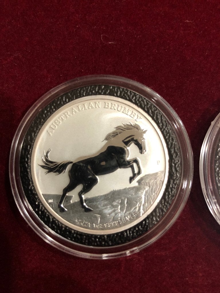 1oz zilver “Australian Brumby 2021” Perth Mint, Ophalen of Verzenden, Zilver