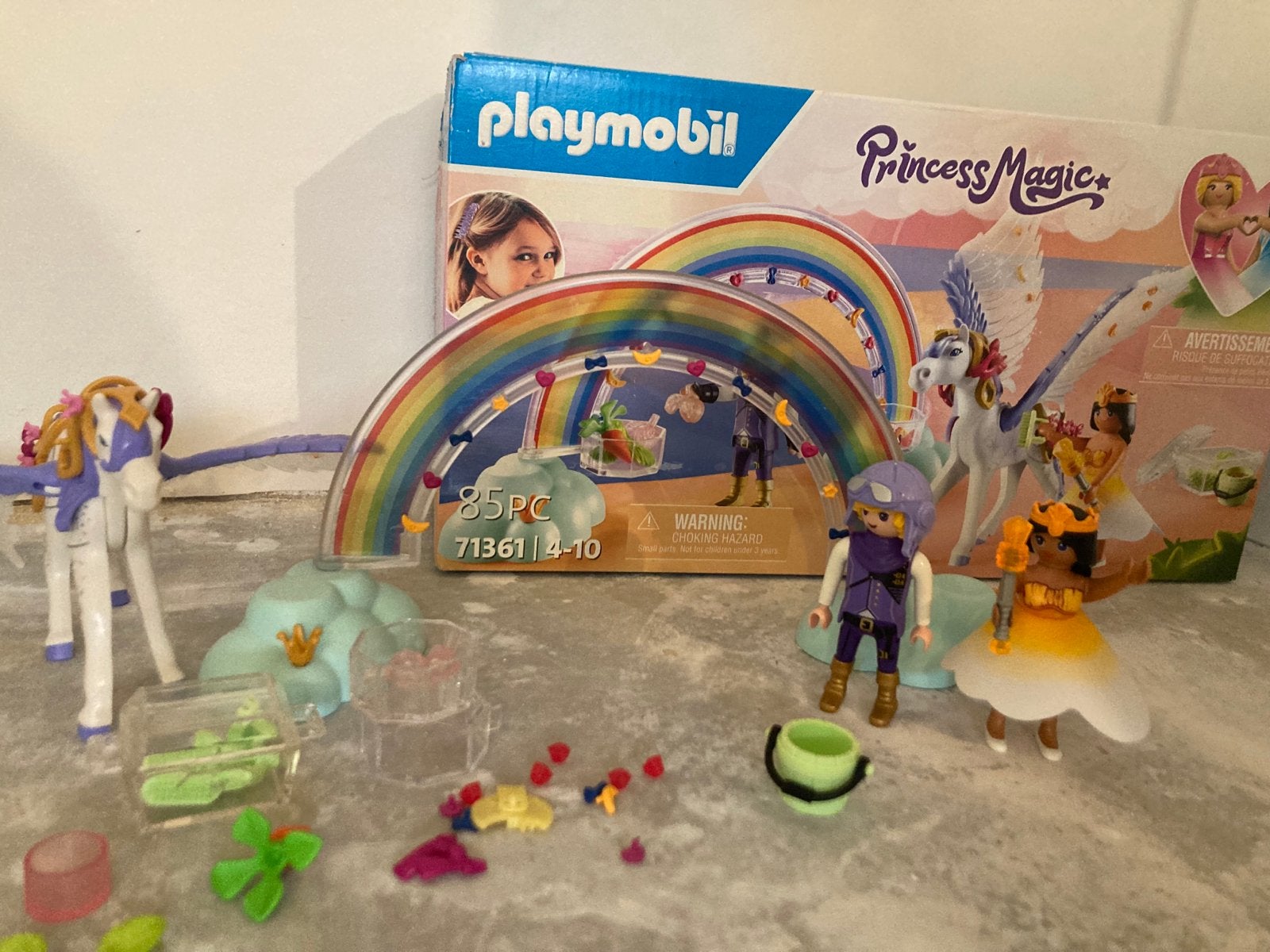 Playmobil Princess Magic Regenboog Eenhoorn Set 71361, Complete set, Ophalen of Verzenden, Zo goed als nieuw, Princess