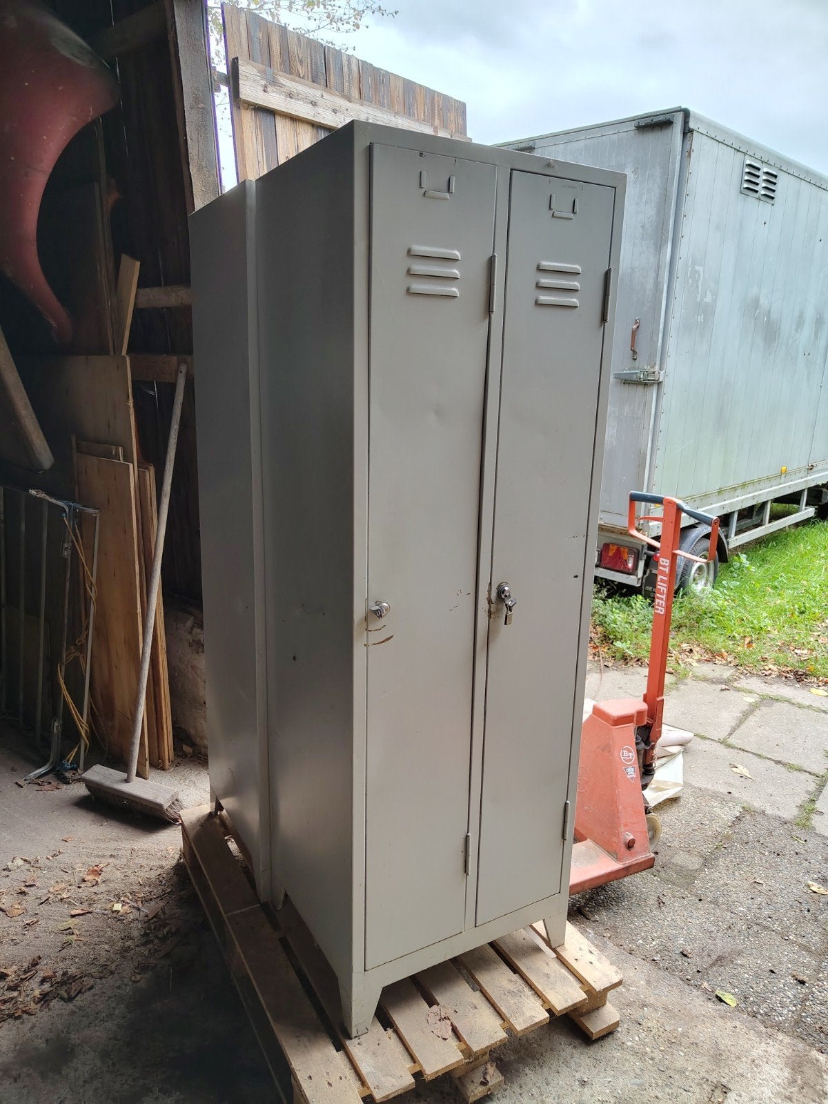 4 Vintage metalen lockers / kledingkast, Ophalen, Gebruikt, Industrieel
