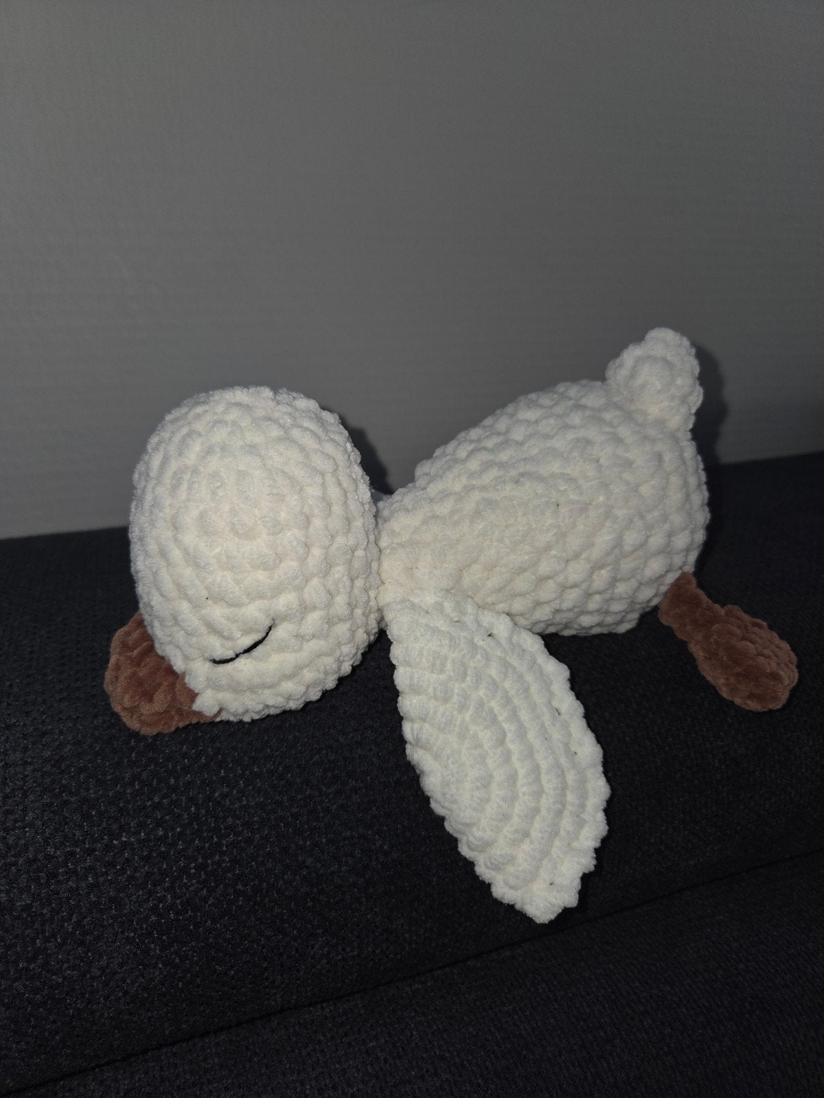 Schattige gehaakte eend knuffel - Handgemaakt, Overige merken, Nieuw, Ophalen of Verzenden, Middelgroot (20 tot 80 cm)